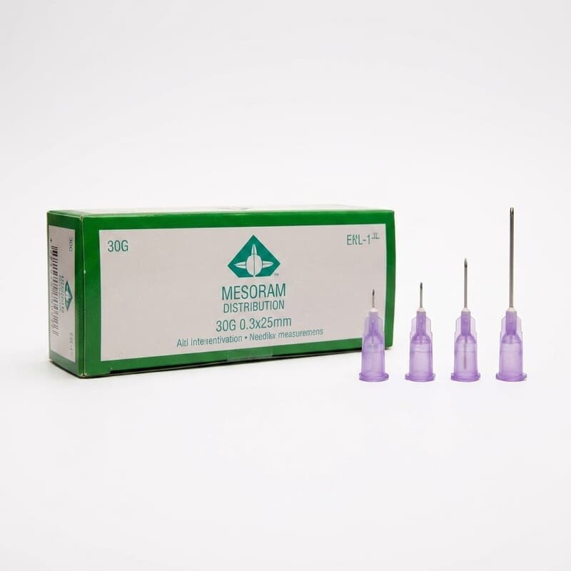 Aiguilles Mesoram 30G 0,3x25 mm